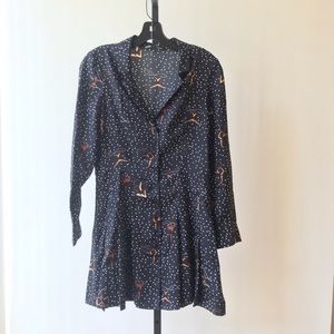 Zara dancing girls patterned mini dress in XS